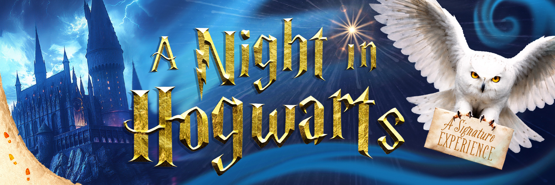 A Night in Hogwarts Signature Experience Banner